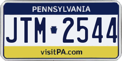 PA license plate JTM2544