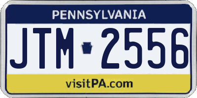 PA license plate JTM2556
