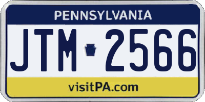 PA license plate JTM2566