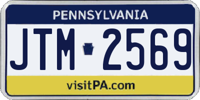 PA license plate JTM2569