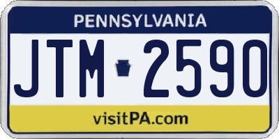 PA license plate JTM2590