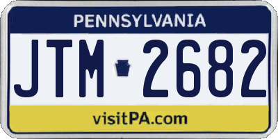 PA license plate JTM2682