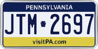 PA license plate JTM2697