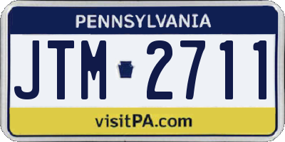 PA license plate JTM2711