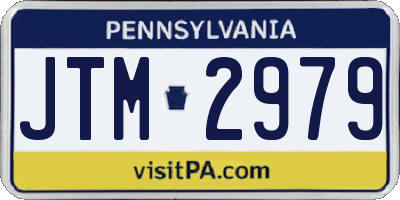 PA license plate JTM2979
