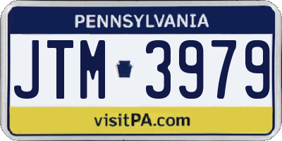 PA license plate JTM3979