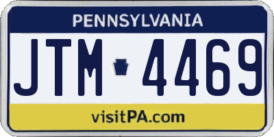 PA license plate JTM4469