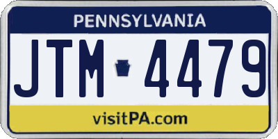 PA license plate JTM4479
