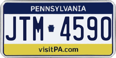 PA license plate JTM4590