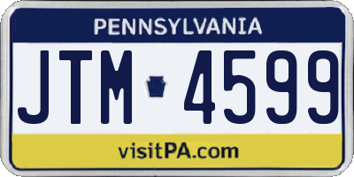PA license plate JTM4599