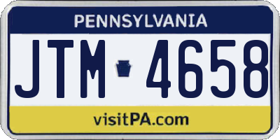PA license plate JTM4658