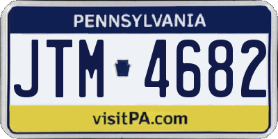 PA license plate JTM4682