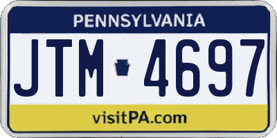 PA license plate JTM4697