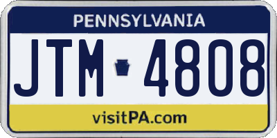 PA license plate JTM4808