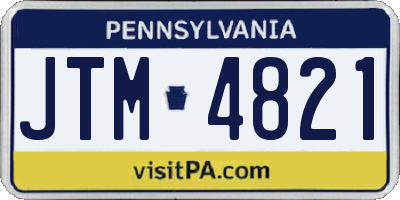 PA license plate JTM4821