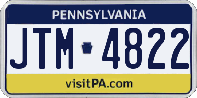 PA license plate JTM4822