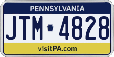 PA license plate JTM4828