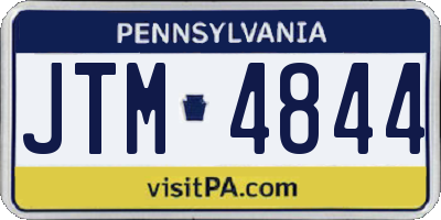 PA license plate JTM4844