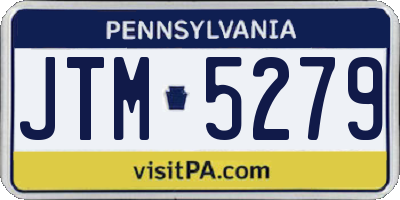 PA license plate JTM5279