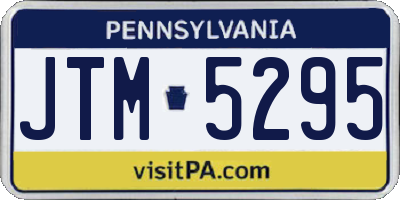 PA license plate JTM5295