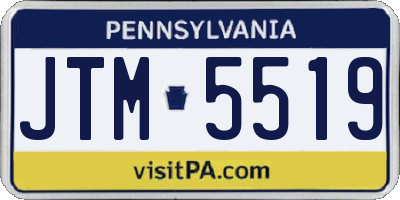 PA license plate JTM5519