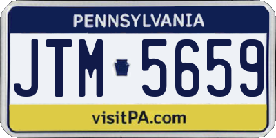 PA license plate JTM5659