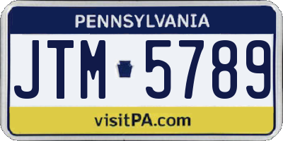 PA license plate JTM5789