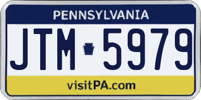 PA license plate JTM5979