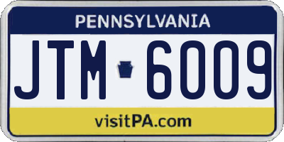 PA license plate JTM6009
