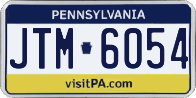 PA license plate JTM6054