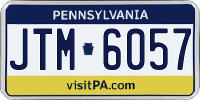 PA license plate JTM6057