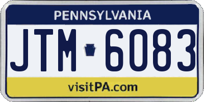 PA license plate JTM6083