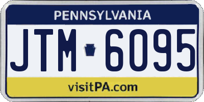 PA license plate JTM6095