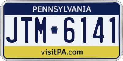 PA license plate JTM6141