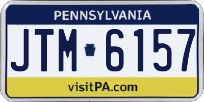 PA license plate JTM6157