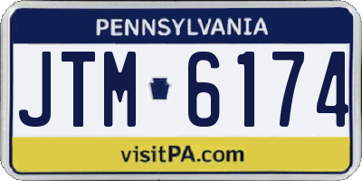 PA license plate JTM6174