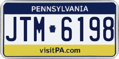 PA license plate JTM6198