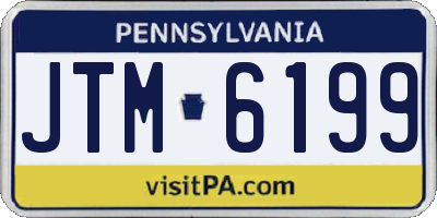 PA license plate JTM6199