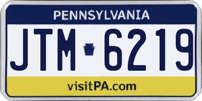 PA license plate JTM6219