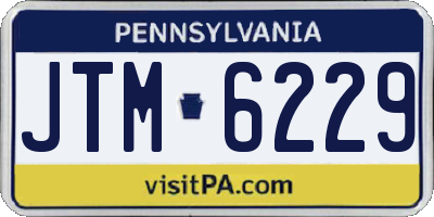 PA license plate JTM6229