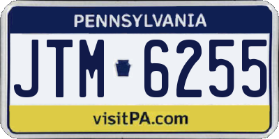 PA license plate JTM6255