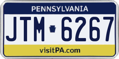 PA license plate JTM6267
