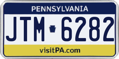 PA license plate JTM6282