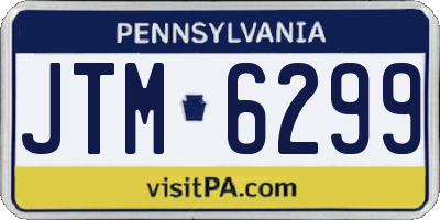 PA license plate JTM6299