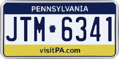 PA license plate JTM6341