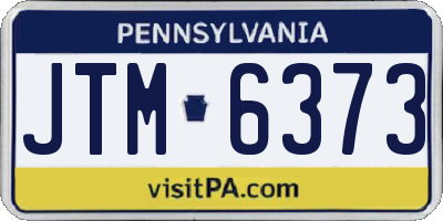 PA license plate JTM6373
