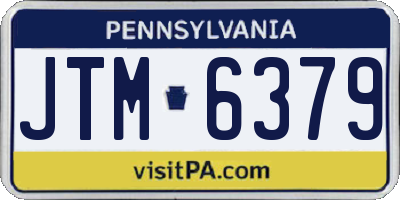 PA license plate JTM6379