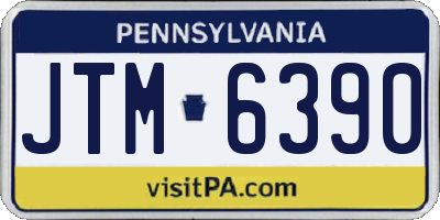 PA license plate JTM6390