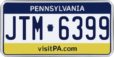 PA license plate JTM6399