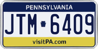 PA license plate JTM6409